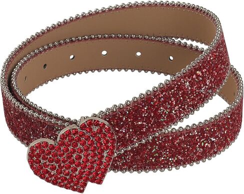 Glitter Western Belt for Women Rhinestone Belts Cowgirl Style Bling Bling Diamond Belts Y2K Sparkly Belt for Jeans in Saudi Arabia