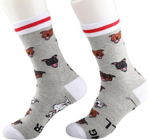 BWWKTOP Pitbull Socks Dog Lover Gift I'd Rather Be Cuddling My Pitbull Pitbull Dog Socks in Kuwait