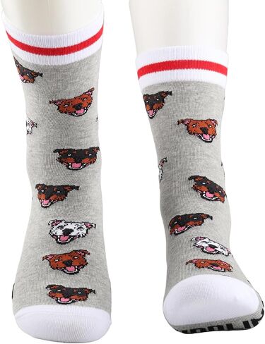 BWWKTOP Pitbull Socks Dog Lover Gift I'd Rather Be Cuddling My Pitbull Pitbull Dog Socks in Kuwait
