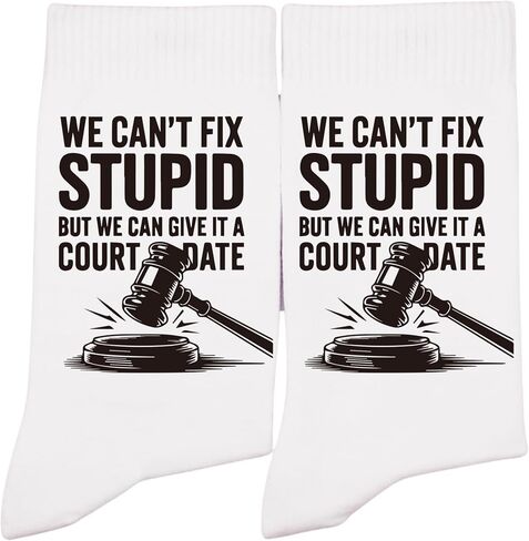 Funny Lawyer Socks, Novelty Legal Crew Socks for Attorneys, Law Students, Paralegals, Justice Gift Socks in Saudi Arabia
