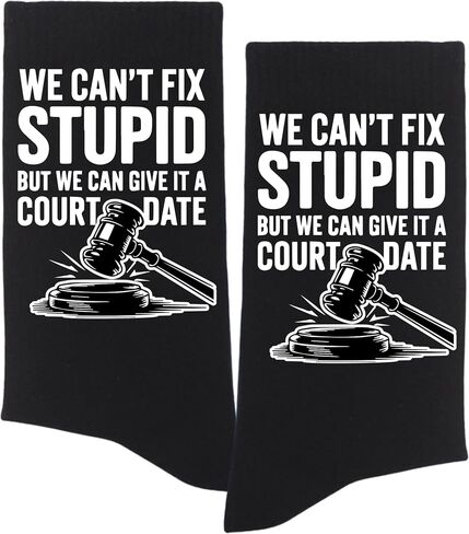 Funny Lawyer Socks, Novelty Legal Crew Socks for Attorneys, Law Students, Paralegals, Justice Gift Socks in Saudi Arabia