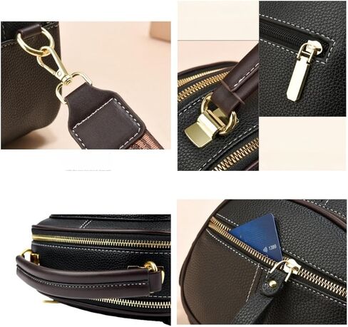 Vintage Crossbody Bag for Women Multifunctional Tote with Compartment Adjustable Wide Shoulder Strap Classic Saddle Bag Purse in Kuwait