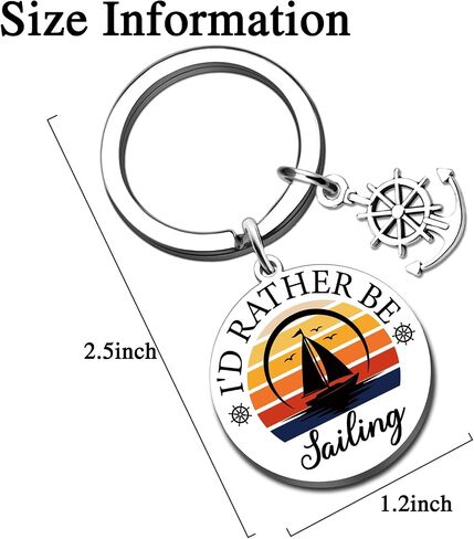 Sailing Gifts for Men Sailboat Accessories Keychains Cool Gifts for Boat Owners Nautical Gifts for Men Husband Dad Brother Son Boater Birthday Father's Day Christmas Graduation Boat Gift Keyring in Saudi Arabia