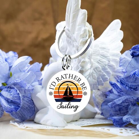 Sailing Gifts for Men Sailboat Accessories Keychains Cool Gifts for Boat Owners Nautical Gifts for Men Husband Dad Brother Son Boater Birthday Father's Day Christmas Graduation Boat Gift Keyring in Saudi Arabia