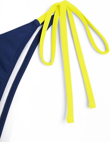 ZAFUL Women's Polka Dot Bikini Set Double Layer Halter Swimsuit Colorblock Side Tie 2 Piece Bathing Suit in Kuwait