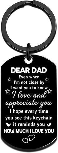 Fathers Day Dad Gifts from Daughter Son Best Dad Ever Gifts I Love You Keychain for Daddy Papa Father Birthday Valentines Day Gift for Dad Men Grandpa in Saudi Arabia