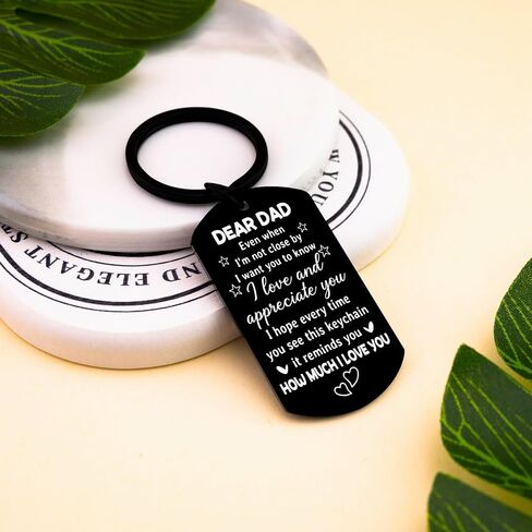 Fathers Day Dad Gifts from Daughter Son Best Dad Ever Gifts I Love You Keychain for Daddy Papa Father Birthday Valentines Day Gift for Dad Men Grandpa in Saudi Arabia