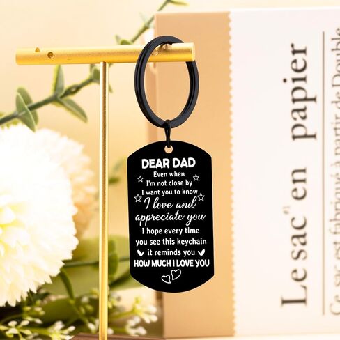 Fathers Day Dad Gifts from Daughter Son Best Dad Ever Gifts I Love You Keychain for Daddy Papa Father Birthday Valentines Day Gift for Dad Men Grandpa in Saudi Arabia