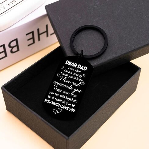 Fathers Day Dad Gifts from Daughter Son Best Dad Ever Gifts I Love You Keychain for Daddy Papa Father Birthday Valentines Day Gift for Dad Men Grandpa in Saudi Arabia