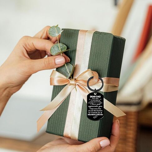 Fathers Day Dad Gifts from Daughter Son Best Dad Ever Gifts I Love You Keychain for Daddy Papa Father Birthday Valentines Day Gift for Dad Men Grandpa in Saudi Arabia