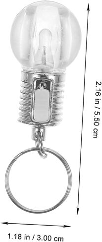 SHINEOFI 10pcs Colorful Changing LED Bulb Keychains Durable Clear Lamp Torch Keyrings Portable Light Key Ring for Fashionable Accessories and Everyday Use in Kuwait