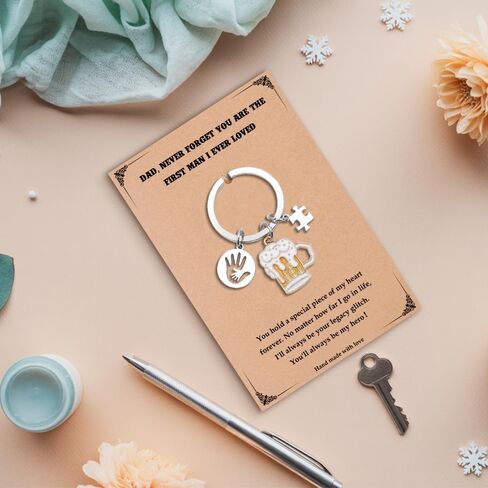 Dad Keychian Christmas Gifts for Dads Father Stepdad Bonus Dad Stuff from Daughter Bonus Step Son in Law Key Ring Card Sentimental Valentines Day Gifts Fathers Day Birthday Stocking Stuffers Gift in Saudi Arabia