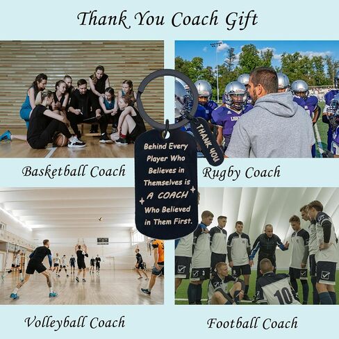 Christmas Coach Thank You Gifts Keychain for Men Women Basketball Soccer Volleyball Football Baseball Coach Cheercoach Stocking Stuffers Gifts Team Fitness Instructor Gift Birthday Competition in Saudi Arabia