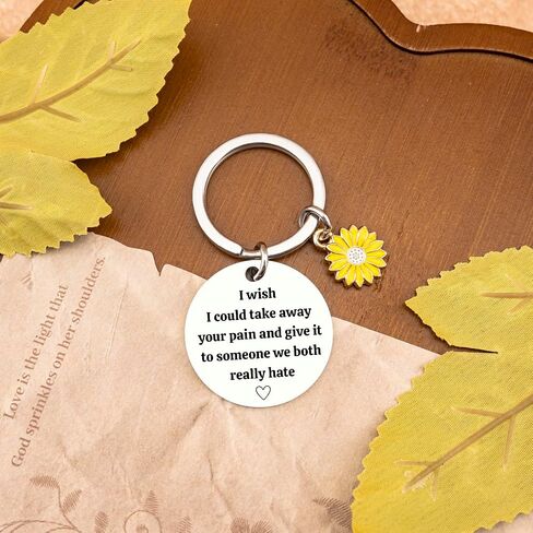 Get Well Gifts For Women Keychain Surgery Recovery Thinking Of You Gifts For Women Get Well Soon Sunflower Gift For Woman I Wish I Could Take Away Your Pain in Saudi Arabia
