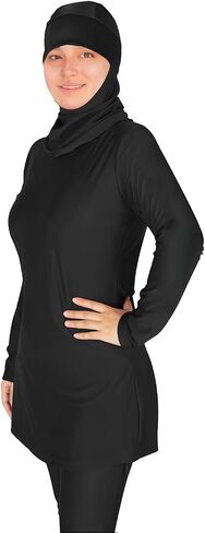 Plus Size Muslim Swimsuits 3 PCS Long Sleeve Islamic Swimwear Full Coverage Swimsuits for Women in Kuwait