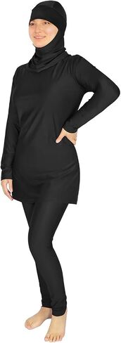 Plus Size Muslim Swimsuits 3 PCS Long Sleeve Islamic Swimwear Full Coverage Swimsuits for Women in Saudi Arabia