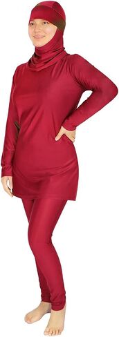 Plus Size Muslim Swimsuits 3 PCS Long Sleeve Islamic Swimwear Full Coverage Swimsuits for Women in Kuwait