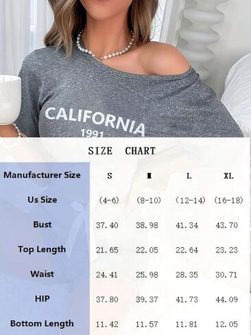 Pajamas for Women Set, 2 Piece Nightwear Sleepwear, Short Sleeve Round Neck Top and Coordinated Shorts Loungewear Set in Kuwait