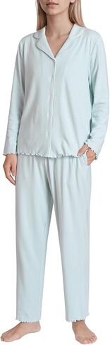 Women's Petite Pajama Set Cotton Pointelle Button Down Pjs in Saudi Arabia