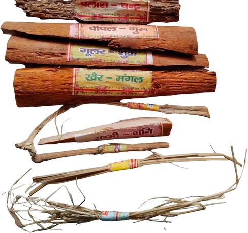 BHAVICREATION Navgrah Hawan Samidha for Puja 9 Planets Wood Set Nine Religious Woods in Saudi Arabia