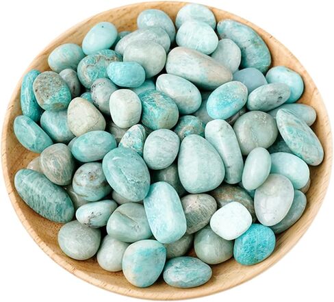 Natural Bulk Amazonite Polished Tumbled Stones, 0.6"-0.8" Crystals and Healing Stones Small Rocks Premium Gemstones for Reiki, Chakra, Meditation, Home Decor, Crafts & Collection in Saudi Arabia