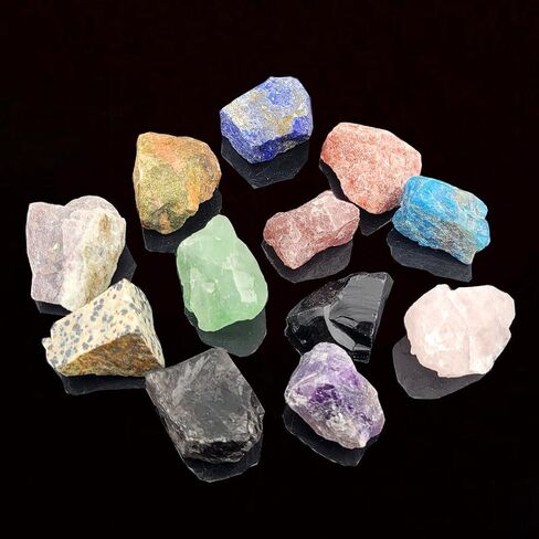 Bulk Natural Rocks for Tumbling,Rocks Minerals Collections Raw Crystals Rough Stones for Polishing Gemstones Crystals and Healing Stones for Wicca Reiki (0.5lb(10-15pcs)) in Saudi Arabia