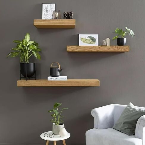 Magic Hidden Storage Box - Wall Mounted Shelf Solid Wood Floating Storag Decor Designer Shelf with Secret Compartment, Concealed Floating Shelf (Beige) in Kuwait