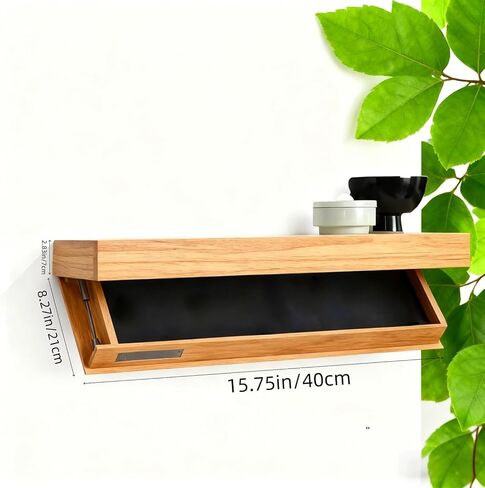 Magic Hidden Storage Box - Wall Mounted Shelf Solid Wood Floating Storag Decor Designer Shelf with Secret Compartment, Concealed Floating Shelf (Beige) in Kuwait
