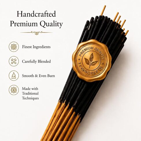 Bakhoor Incense Sticks – 120 Sticks | Oud, Resin & Amber Inspired Aroma | Long-Lasting Arabian Fragrance | Ideal for Home Fragrance, Meditation, Relaxation, Prayer & Festive Occasions | Zed Black in Saudi Arabia