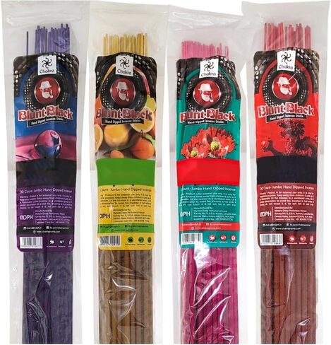 Blunt Black 19" Jumbo Hand Dipped Incense Sticks 30-Stick Packs - 4 Assorted Scents in Kuwait