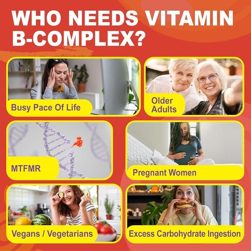 Methylated Vitamin B Complex Gummies for Women & Men - 12-in-1 Multivitamin with 1000 mcg Methyl B12, 1700 mcg Methylfolate, 2000 mcg Biotin, Inositol for Energy, Brain, Healthy Hair, Sugar Free, 60ct in Saudi Arabia