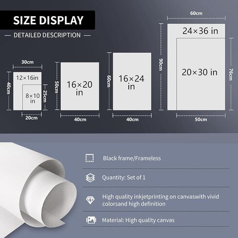 Dumbbell Workout Chart Poster, Full Body Dumbbell Exercise Canvas Wall Art, Fitness and Strength Training Guide Prints for Home Gym for Women Men 12x16in Unframed in Kuwait