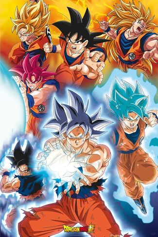 Dragon Ball Super - ملصق برنامج الرسوم المتحركة التلفزيوني (تحولات جوكو) (الحجم: 24 بوصة × 36 بوصة) in Kuwait