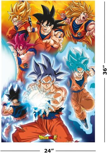 Dragon Ball Super - ملصق برنامج الرسوم المتحركة التلفزيوني (تحولات جوكو) (الحجم: 24 بوصة × 36 بوصة) in Kuwait