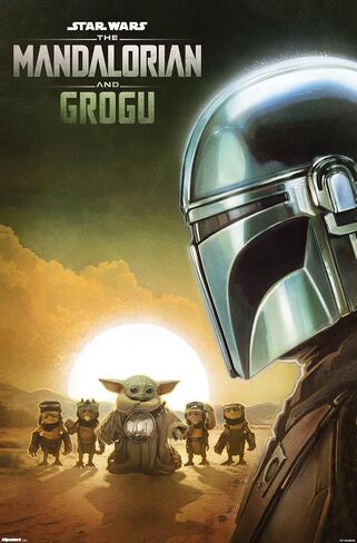 Star Wars: The Mandalorian And Grogu (2026) - ملصق حائط على شكل مجموعة، مقاس 34 بوصة × 22.4 عرض، إصدار غير مؤطر in Kuwait