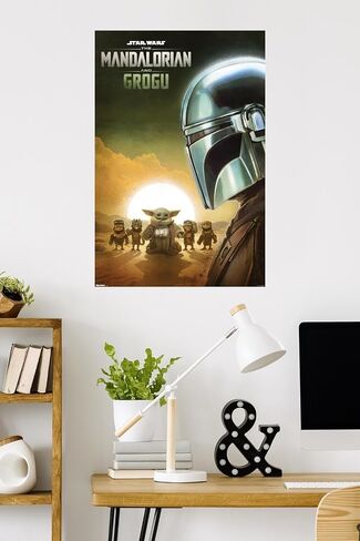 Star Wars: The Mandalorian And Grogu (2026) - ملصق حائط على شكل مجموعة، مقاس 34 بوصة × 22.4 عرض، إصدار غير مؤطر in Kuwait