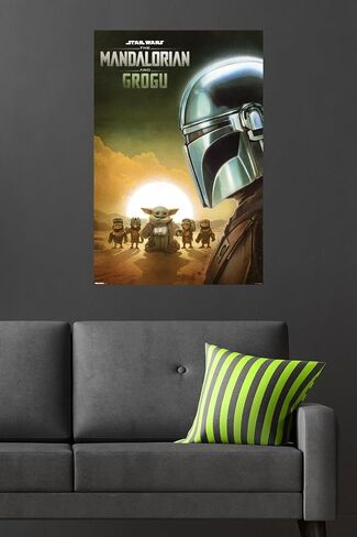 Star Wars: The Mandalorian And Grogu (2026) - ملصق حائط على شكل مجموعة، مقاس 34 بوصة × 22.4 عرض، إصدار غير مؤطر in Kuwait