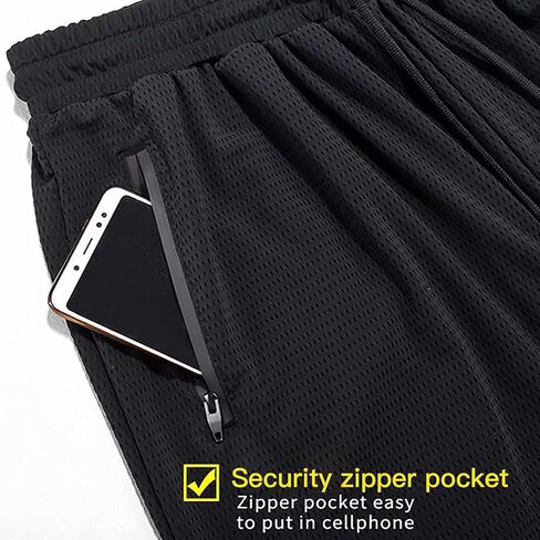 Trendy Workout Gym Running Shorts for Men Ice Silk Fitness Stretchy Soft Yoga Pant Mesh Breathable Sweatpants in Saudi Arabia