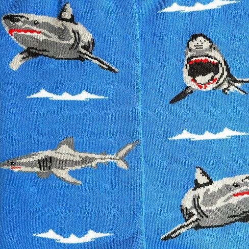 Men's Shark Socks - Funny Novelty Dress Socks, Seamless Toe, Soft Combed Cotton in Saudi Arabia