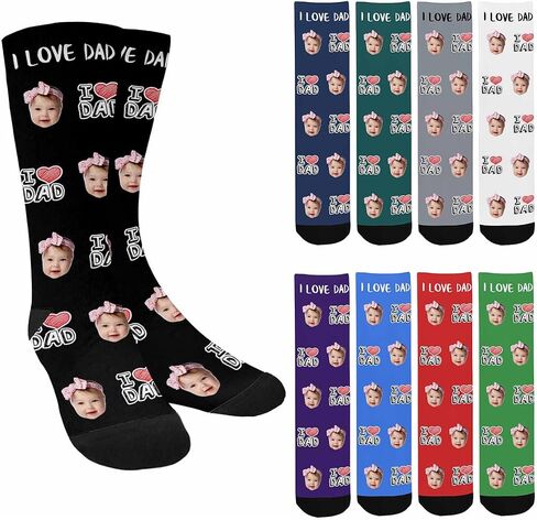 Custom Fathers Day Socks With Faces Custom Face Socks Personalized Gifts For Dad Mom Funny Customized Gifts in Kuwait