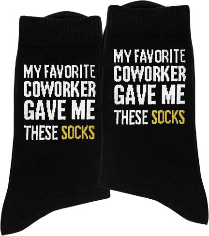 "My Favorite Coworker Gave Me These Socks - Funny Office Crew Socks for Coworkers & Team Members | Work Humor Gift.(111) in Saudi Arabia