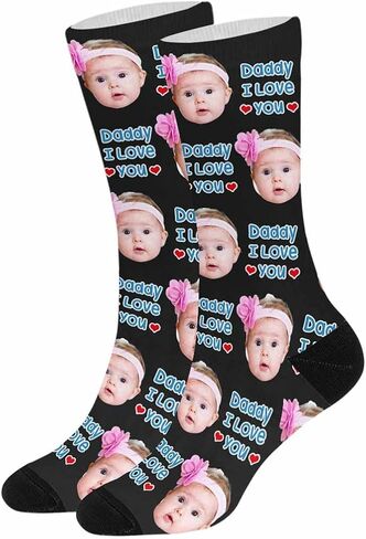 Custom Fathers Day Socks With Faces Custom Face Socks Personalized Gifts For Dad Mom Funny Customized Gifts in Kuwait