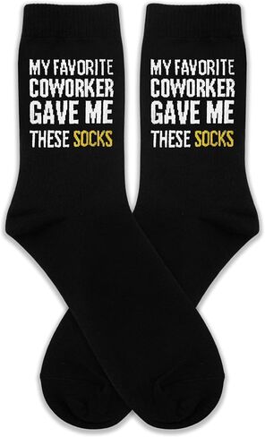 "My Favorite Coworker Gave Me These Socks - Funny Office Crew Socks for Coworkers & Team Members | Work Humor Gift.(111) in Saudi Arabia