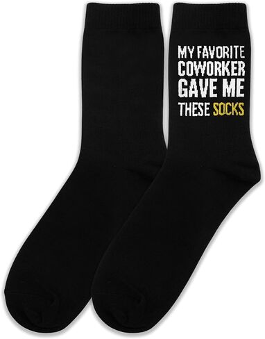 "My Favorite Coworker Gave Me These Socks - Funny Office Crew Socks for Coworkers & Team Members | Work Humor Gift.(111) in Saudi Arabia
