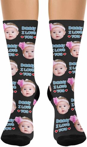 Custom Fathers Day Socks With Faces Custom Face Socks Personalized Gifts For Dad Mom Funny Customized Gifts in Kuwait