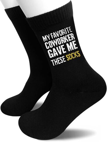 "My Favorite Coworker Gave Me These Socks - Funny Office Crew Socks for Coworkers & Team Members | Work Humor Gift.(111) in Saudi Arabia
