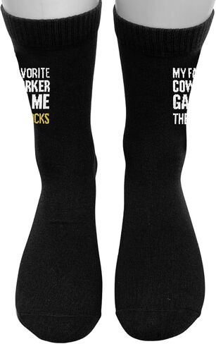"My Favorite Coworker Gave Me These Socks - Funny Office Crew Socks for Coworkers & Team Members | Work Humor Gift.(111) in Saudi Arabia