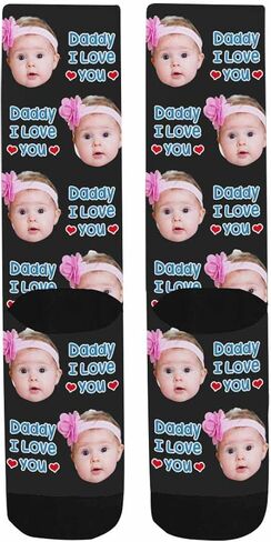 Custom Fathers Day Socks With Faces Custom Face Socks Personalized Gifts For Dad Mom Funny Customized Gifts in Kuwait