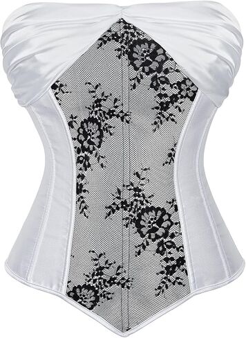 Zhitunemi Renaissance Corset Halloween Costumes: Strapless Women Corset Lingerie - Medieval Fairs for Vintage Lovers in Saudi Arabia