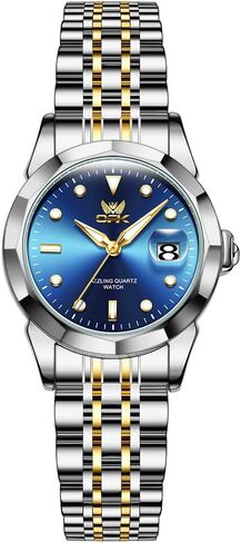 OPK Watches for Women Quartz Analog Luxury Dress Wrist Watch Stainless Steel Waterproof Date in Kuwait